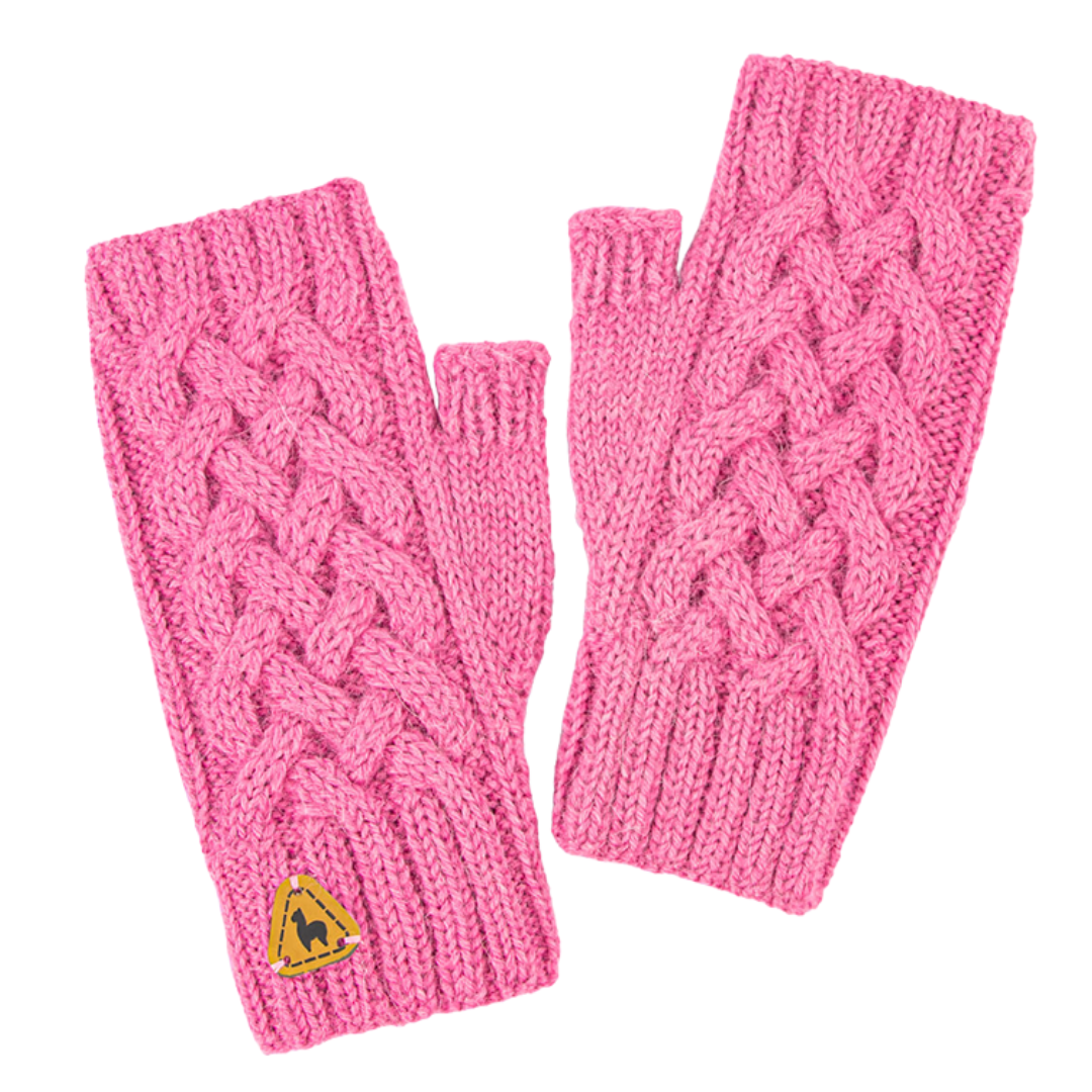 Shadow Cable Alpaca Fingerless Gloves