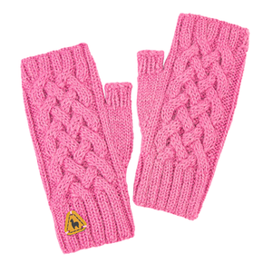 Shadow Cable Fingerless Alpaca Gloves