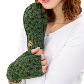 Shadow Cable Fingerless Alpaca Gloves