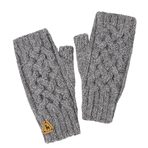 Shadow Cable Fingerless Alpaca Gloves