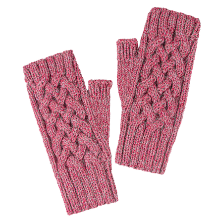 Shadow Cable Fingerless Alpaca Gloves