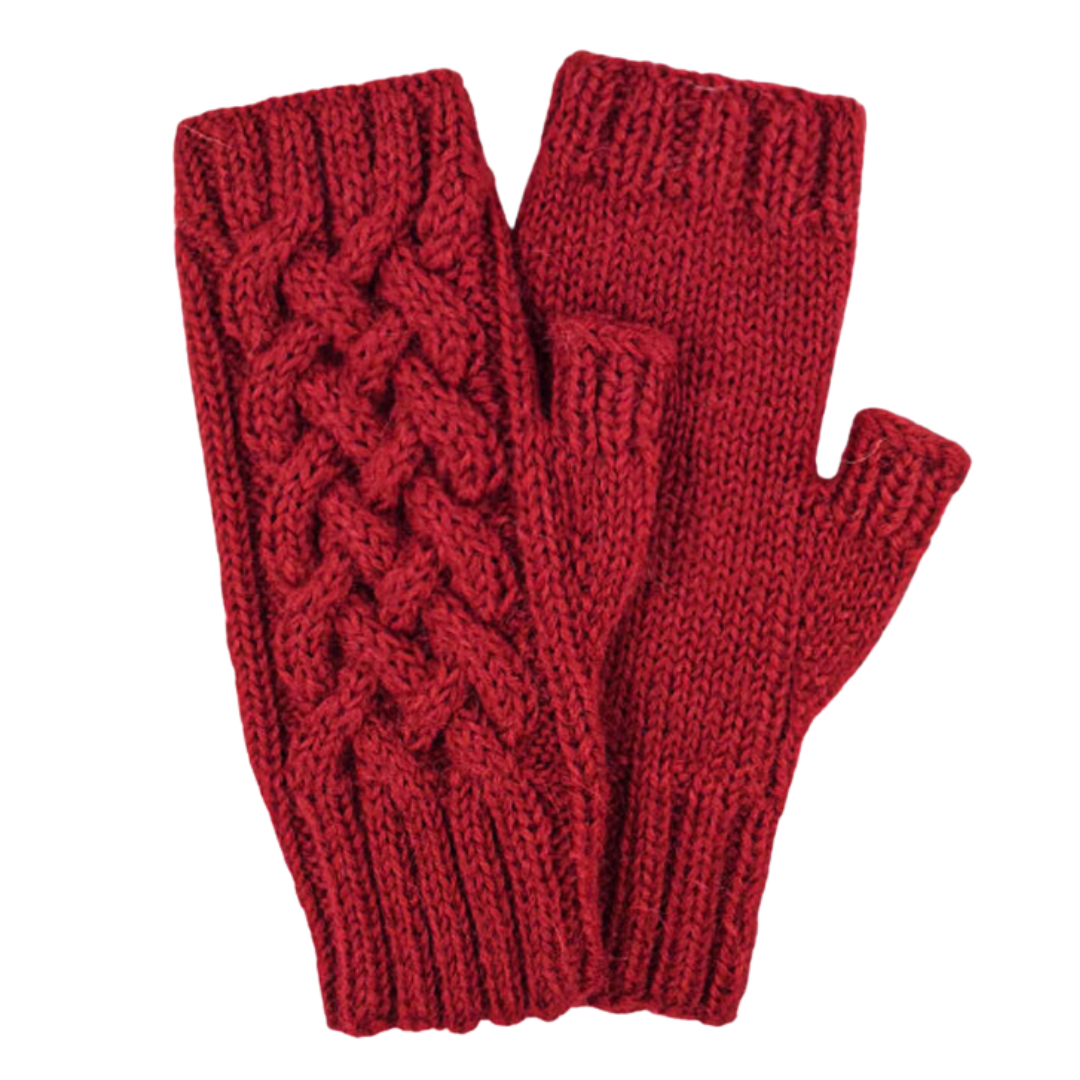 Shadow Cable Alpaca Fingerless Gloves