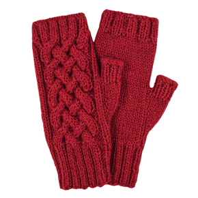 Shadow Cable Fingerless Alpaca Gloves