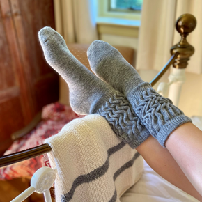 Samantha Holmes Cosy Alpaca Rib Knit Socks