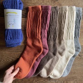 Samantha Holmes Cosy Alpaca Rib Knit Socks