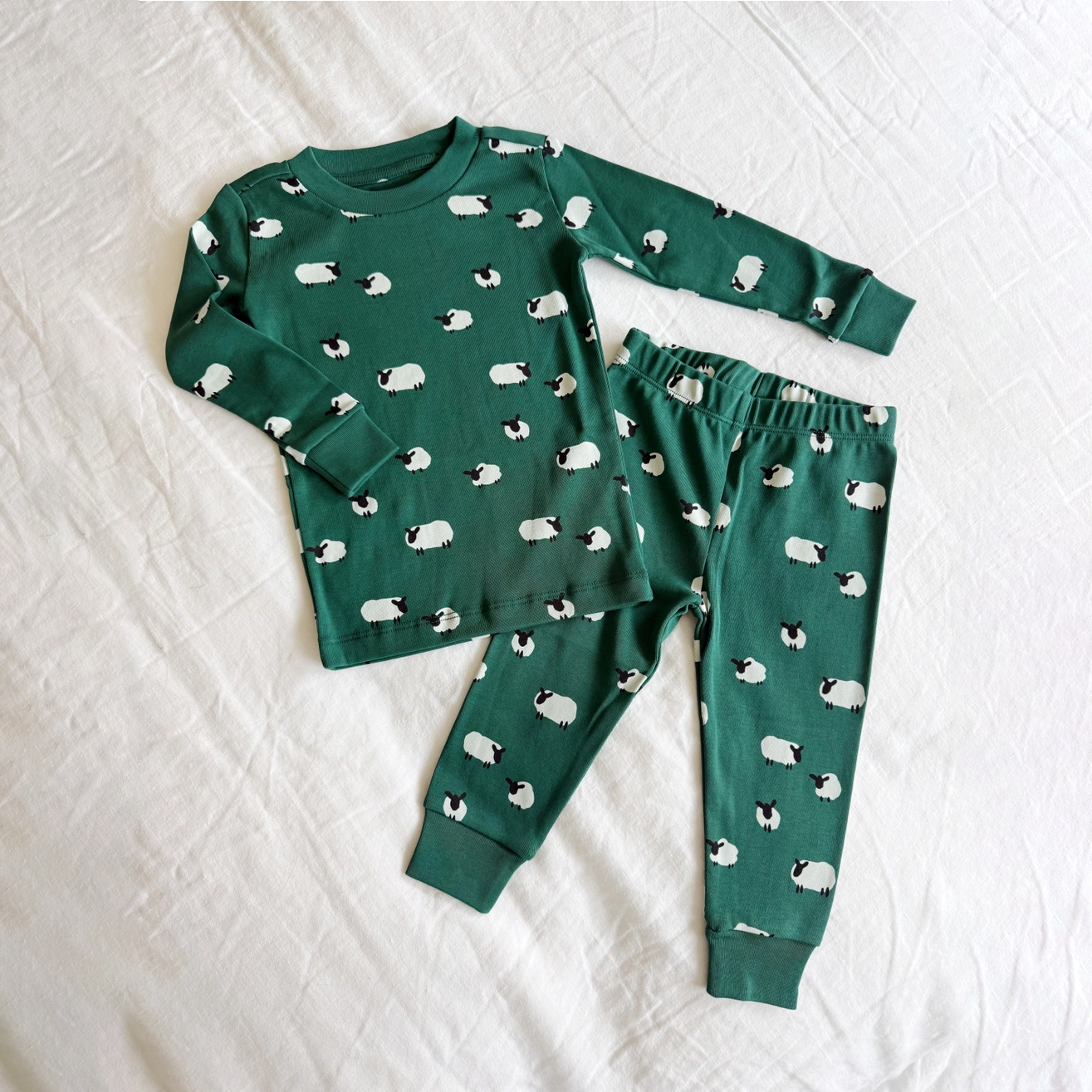 Lewis Organic Cotton Sheep Pajama Set