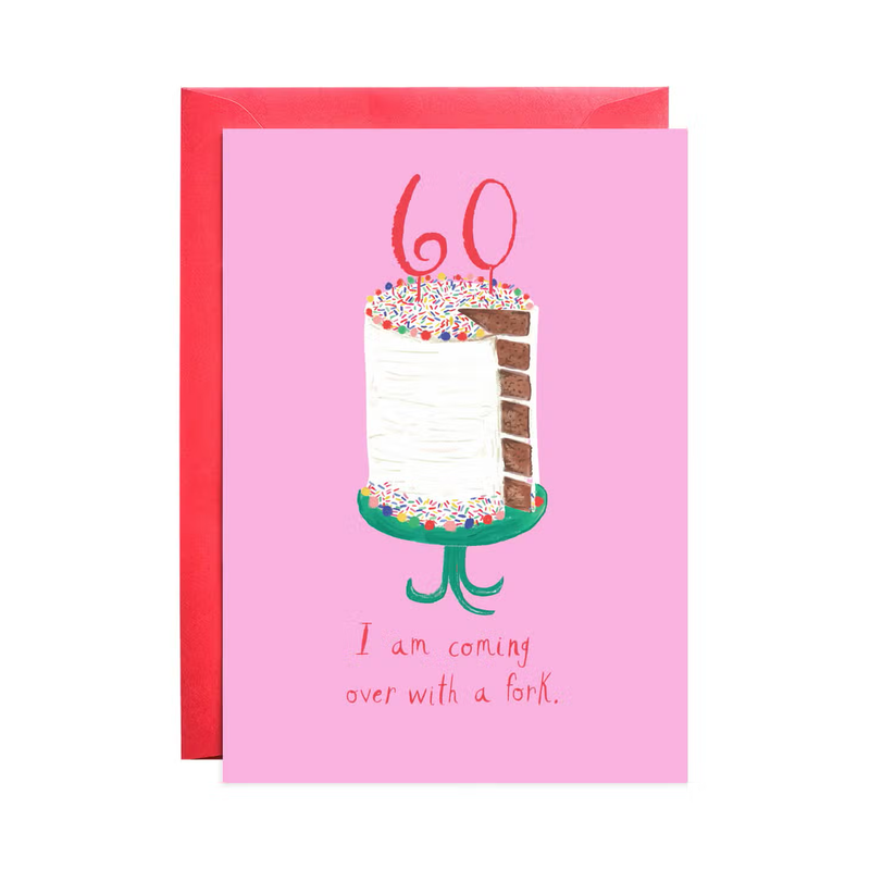 'Sixty Layers of Cake' Birthday Greeting Card