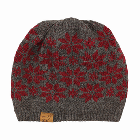 Slouch Snowflake Alpaca Beanie