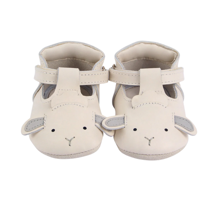 Donsje Spark Special Leather Baby Shoe - Dog - Velcro Fastening Strap  unisex (bambini)
