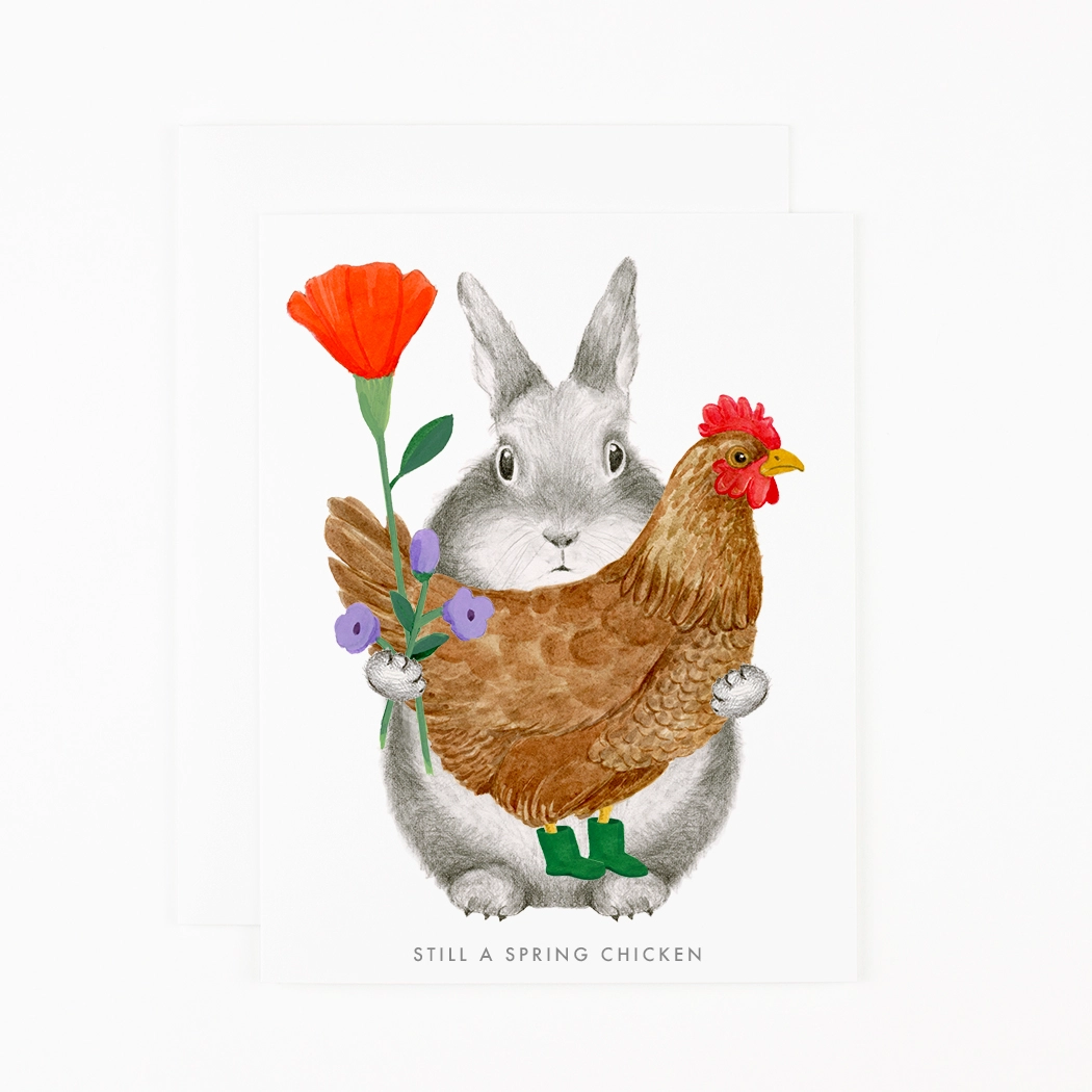 'Still a Spring Chicken' Birthday Card