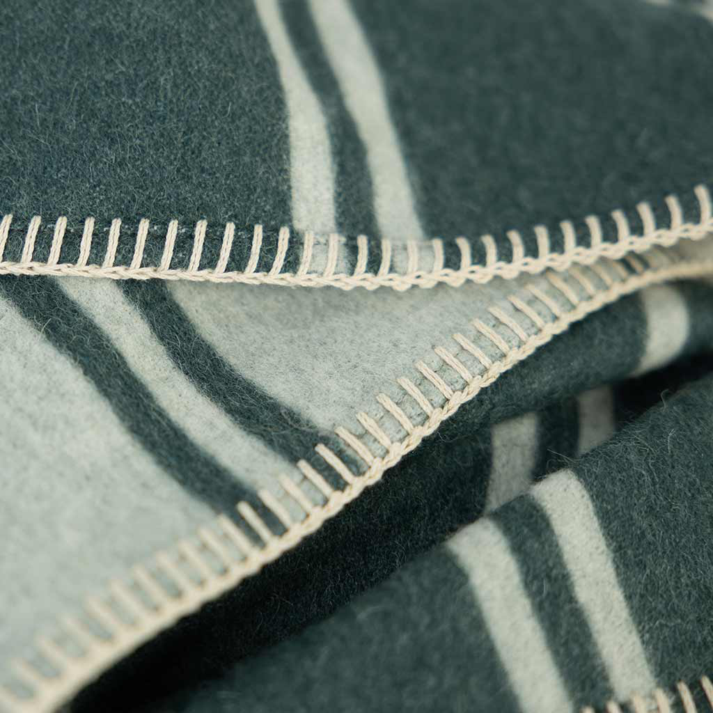 Straits Reversible Alpaca Throw – Dark Forest/Bone