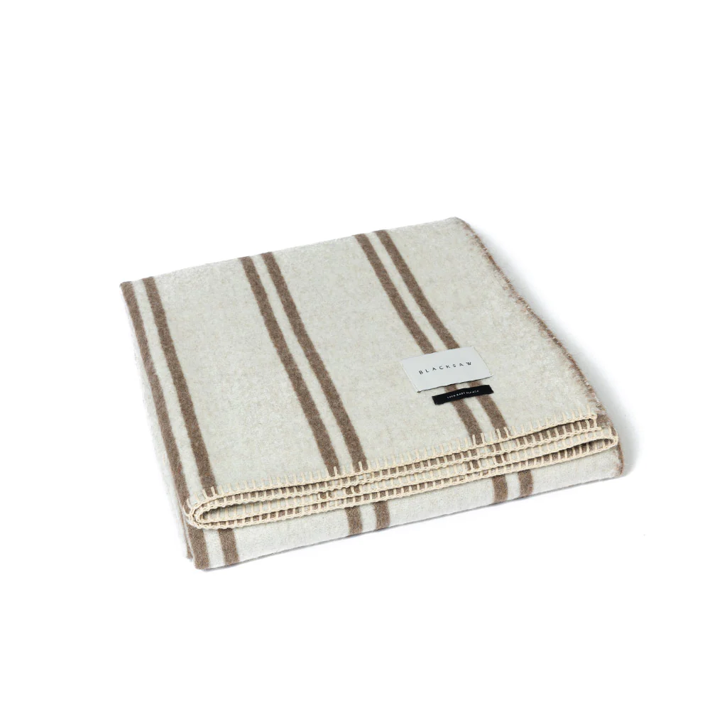 Straits Zero Dye Reversible Alpaca Throw  – Ivory/Cacao