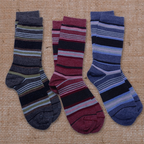 Red Maple Alpaca Bamboo Stripe Crew Alpaca Socks