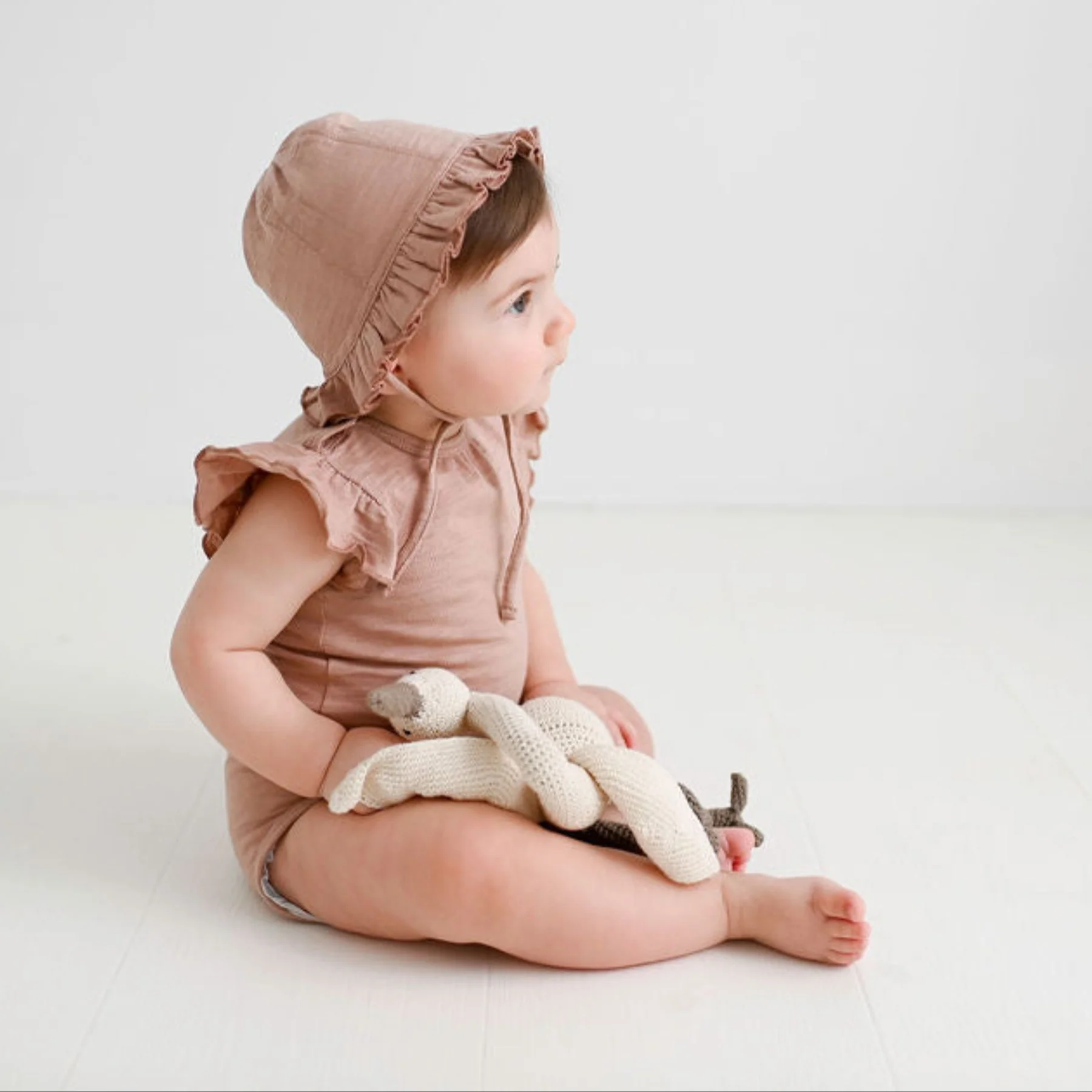 Tane Organics Flamé Flutter Sleeved Onesie