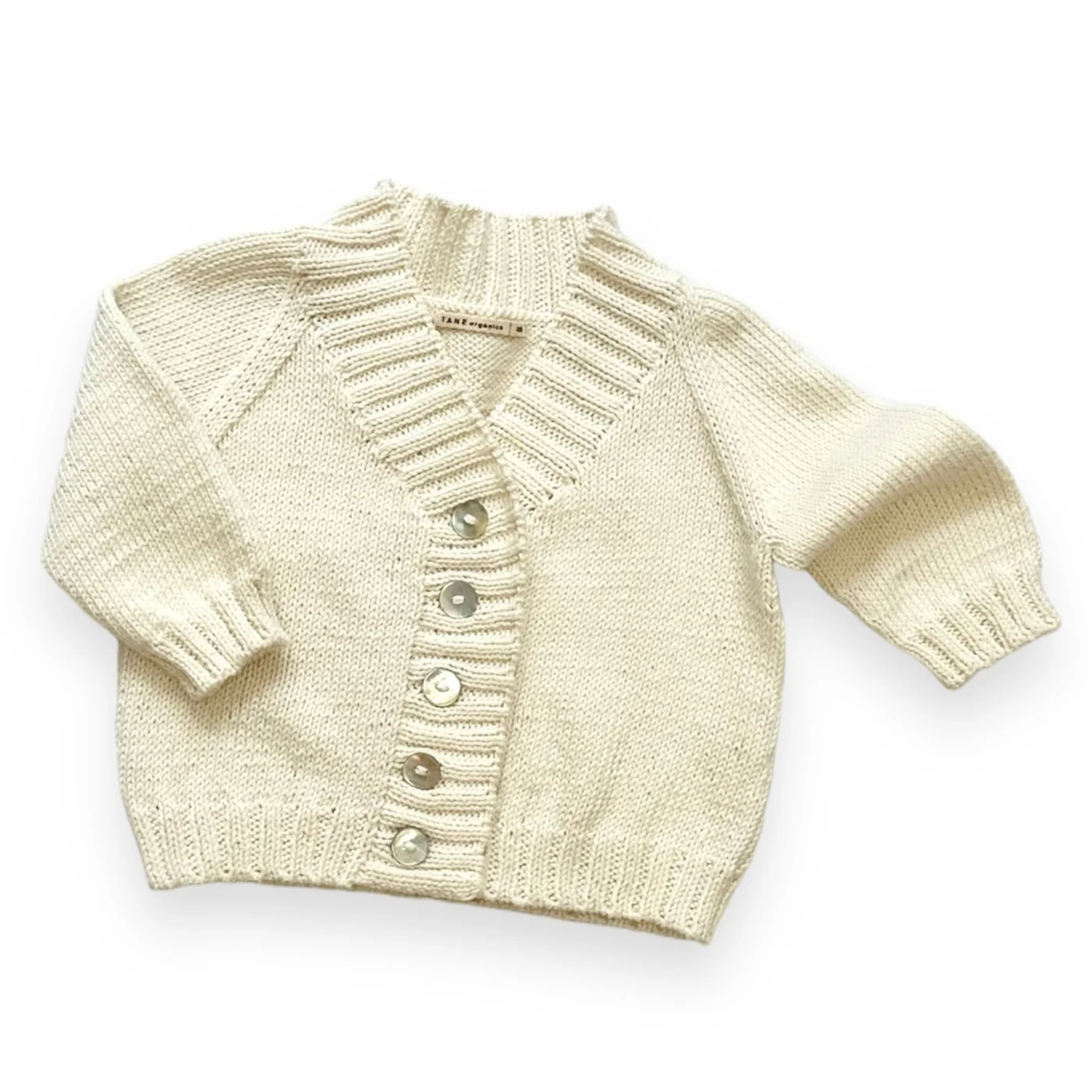 Tane Organics Hand Knit V-Neck Cardigan