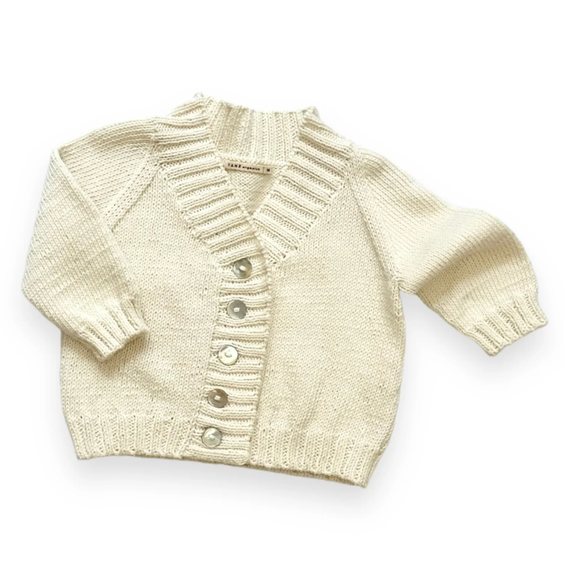 Tane Organics Hand Knit V-Neck Cardigan