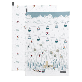 Sophie Allport Skiing Set of Tea Towels