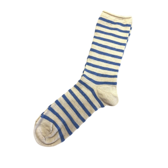 Striped Roll Top Bamboo Alpaca Socks