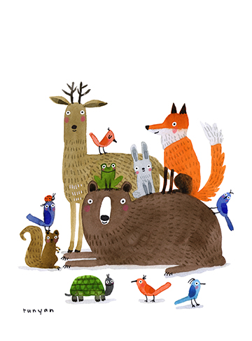 'Woodland Meeting' Card