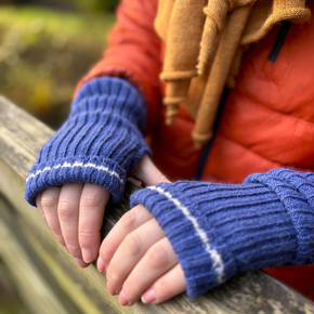 Stretchy Ribbed Alpaca Wrist Warmers