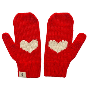 Baby Alpaca Heart Mittens