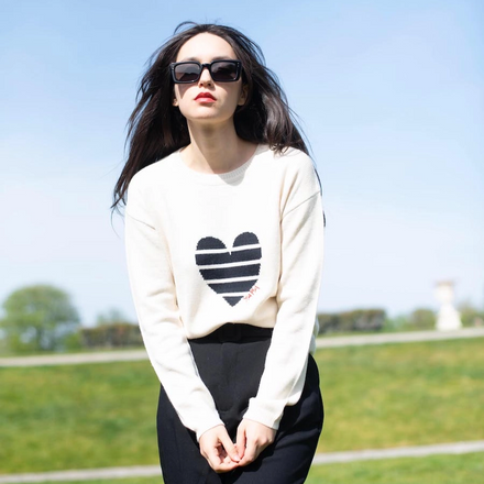Yapa Baby Alpaca Heart Sweater