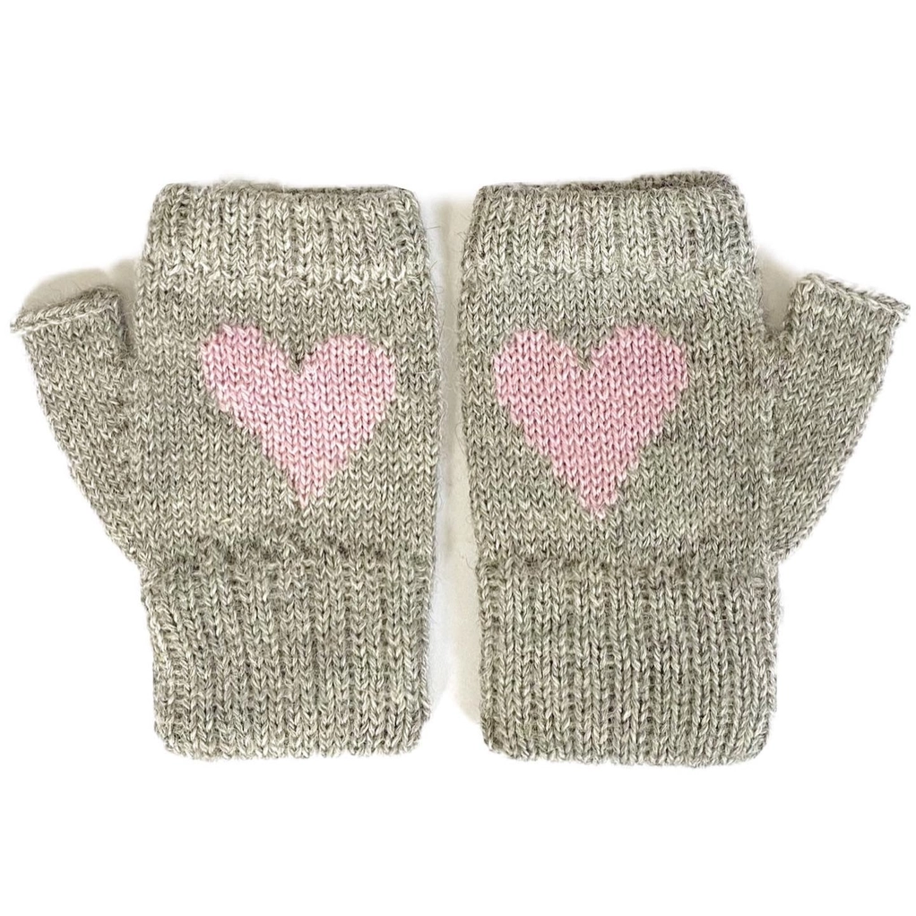 Yapa Baby Alpaca Kid's Fingerless Gloves | Fluff Alpaca