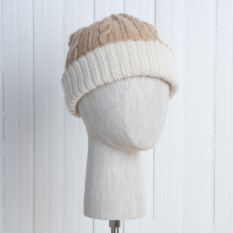 Reversible Cable Knit Hat