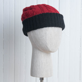 Reversible Cable Knit Hat