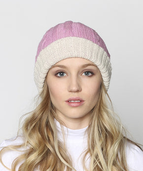Reversible Cable Knit Hat