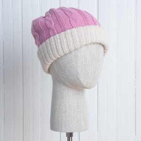 Reversible Cable Knit Hat