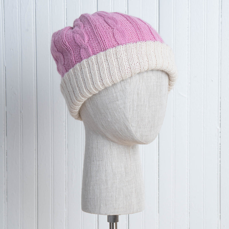 Reversible Cable Knit Hat