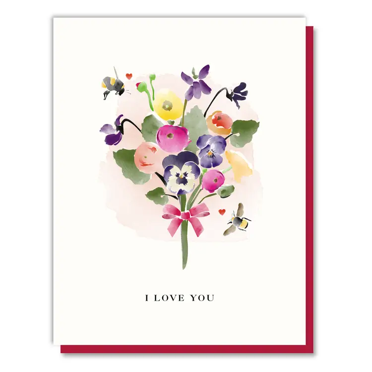 'I Love You' Bouquet Card