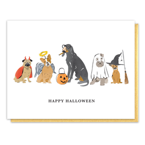 'Halloween Costume Dogs' Card