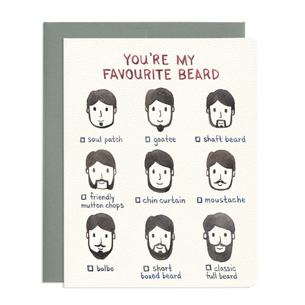 'Favorite Beard' Card