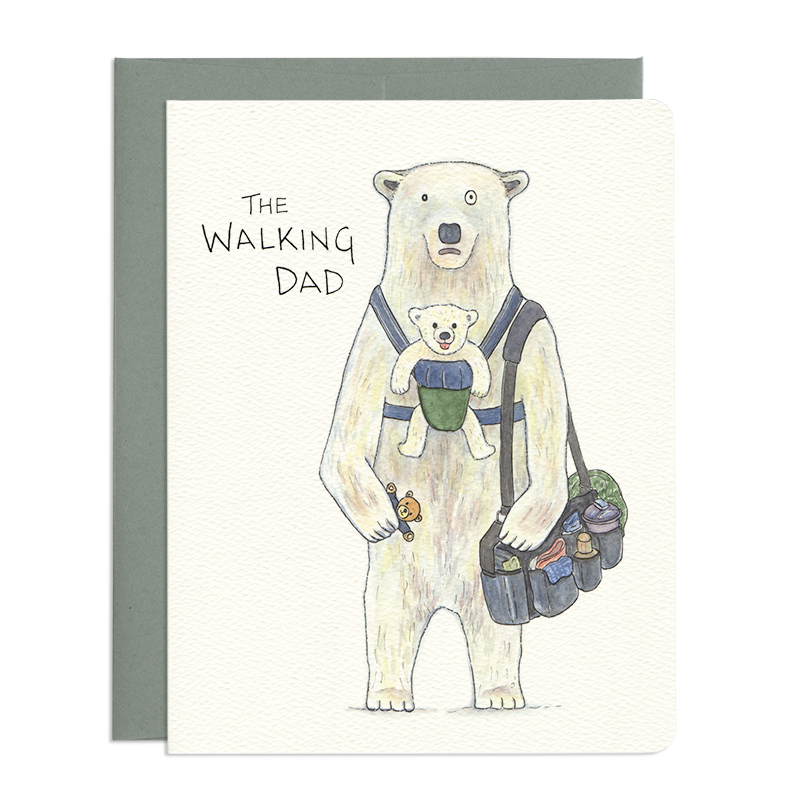 'Walking Dad' Newborn Card