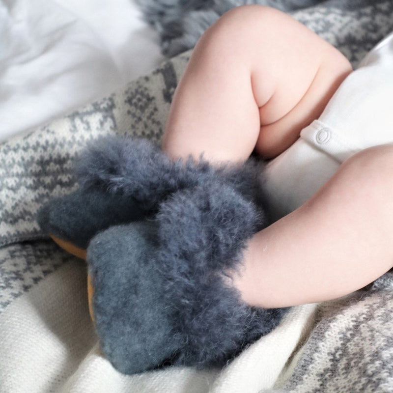 Samantha Holmes Alpaca Baby Booties with Merino Fleece