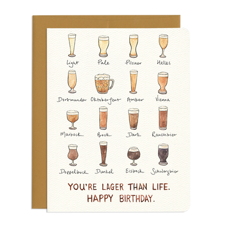 'Lager Birthday' Greeting Card