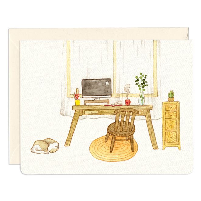 'Working Nook' Greeting Card