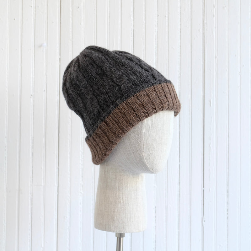 Reversible Cable Knit Hat