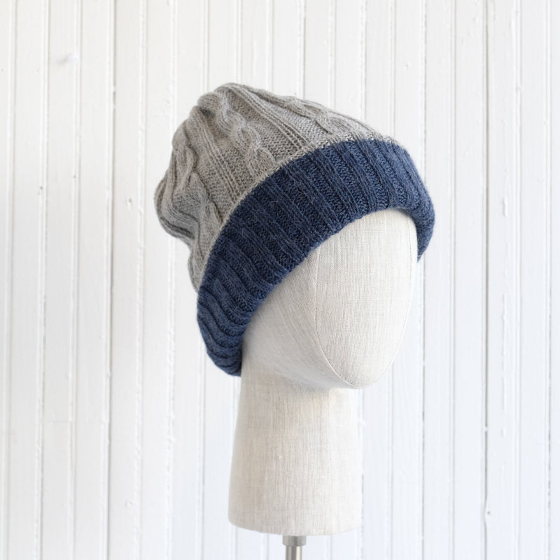 Reversible Cable Knit Hat