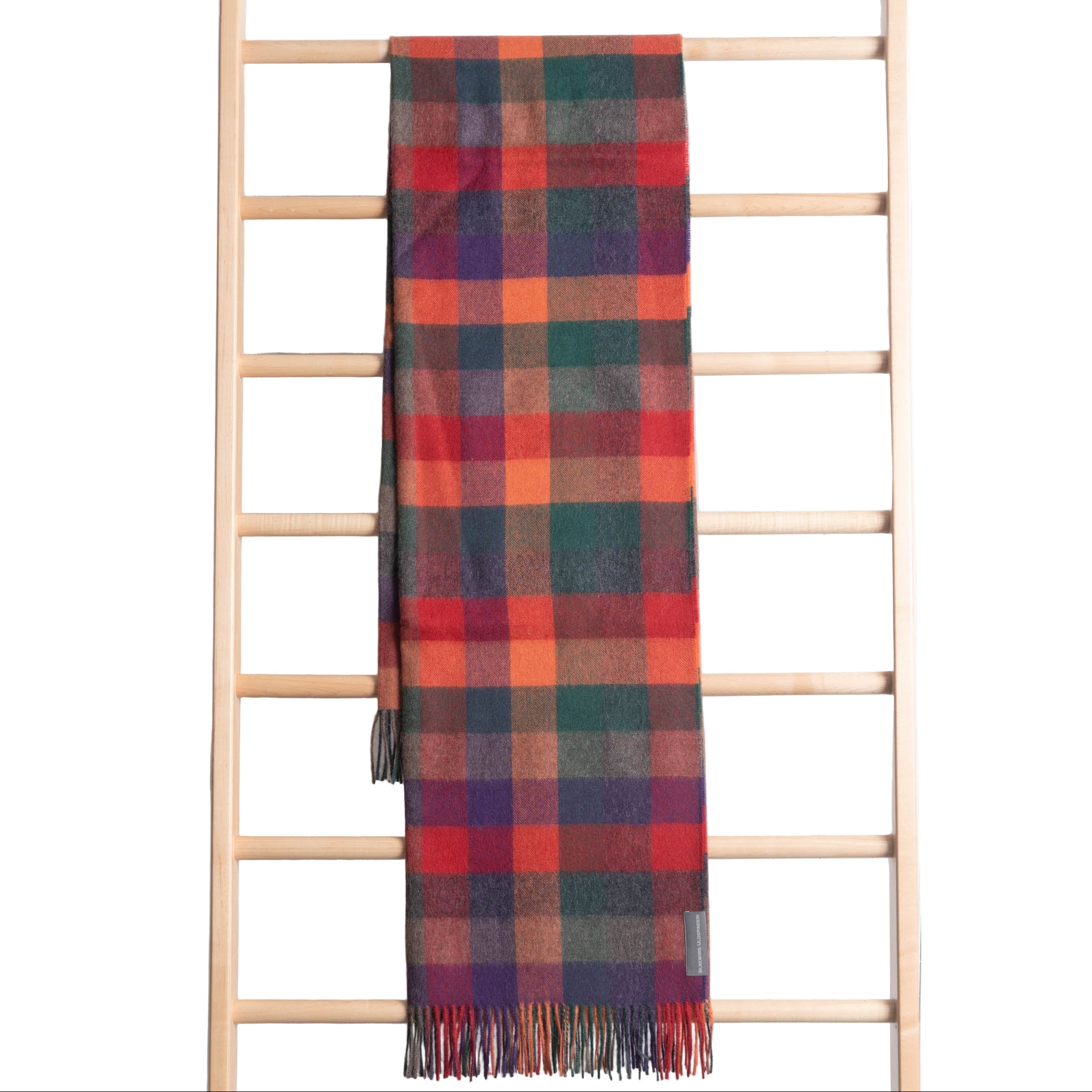 Fluff Plaid Baby Alpaca Throw Blanket
