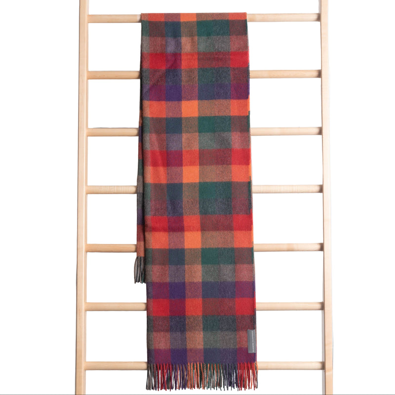 Fluff Plaid Baby Alpaca Throw Blanket