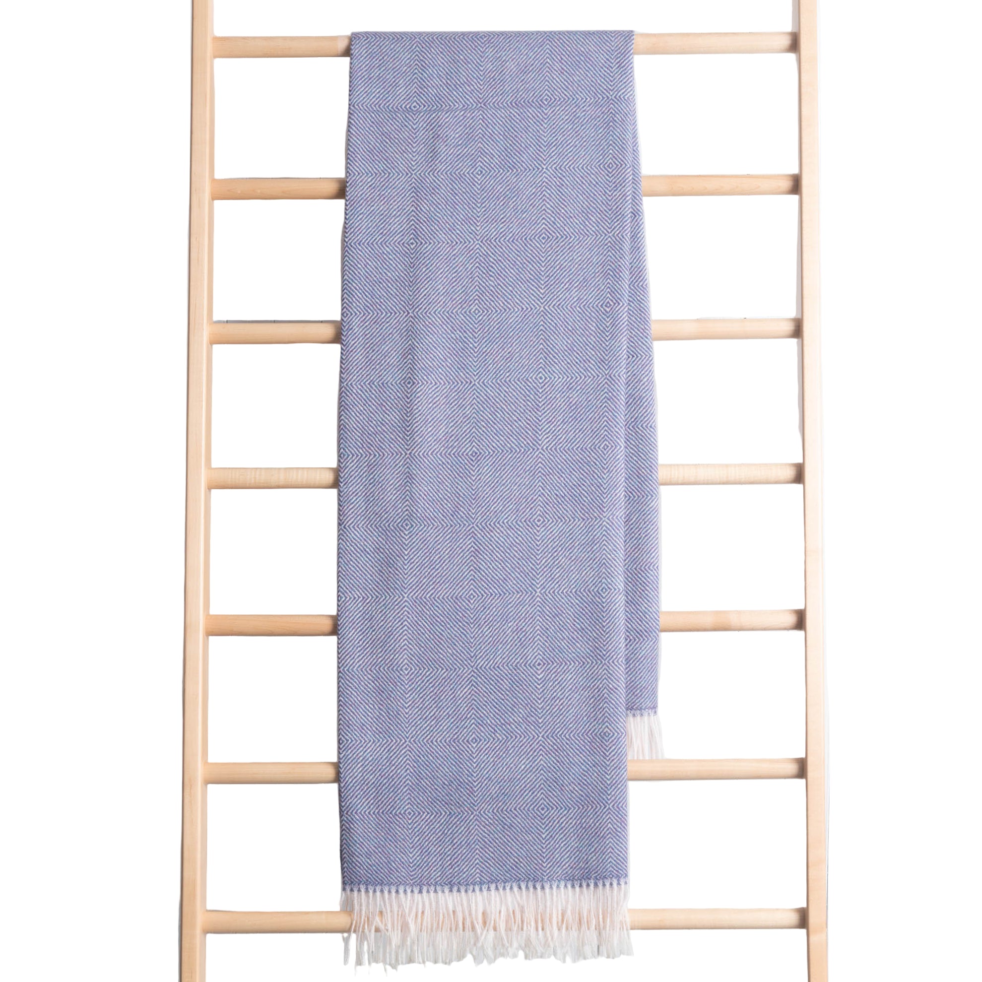 Fluff Diamond Pattern Baby Alpaca Throw Blanket