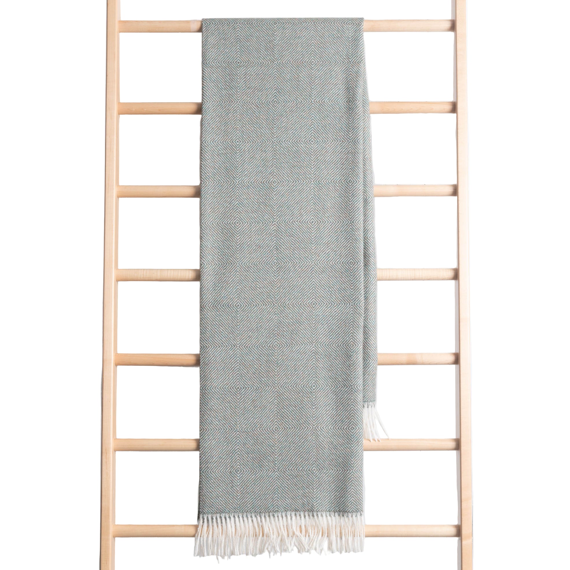 Fluff Diamond Pattern Baby Alpaca Throw Blanket