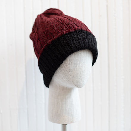 Reversible Cable Knit Hat
