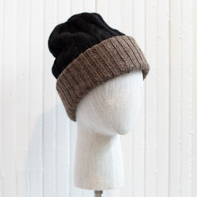 Reversible Cable Knit Hat