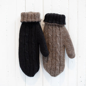 Reversible Cable-knit Mittens