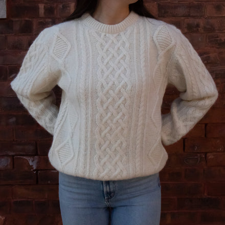 Alpaca Aran Cableknit Sweater