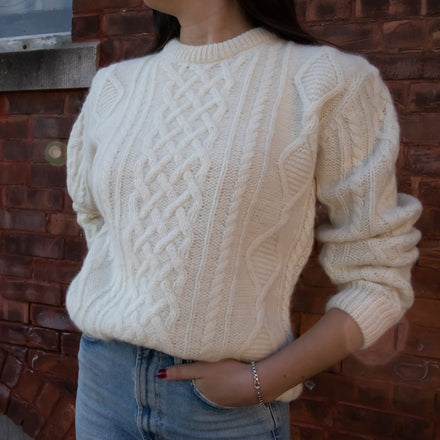 Alpaca Aran Cableknit Sweater